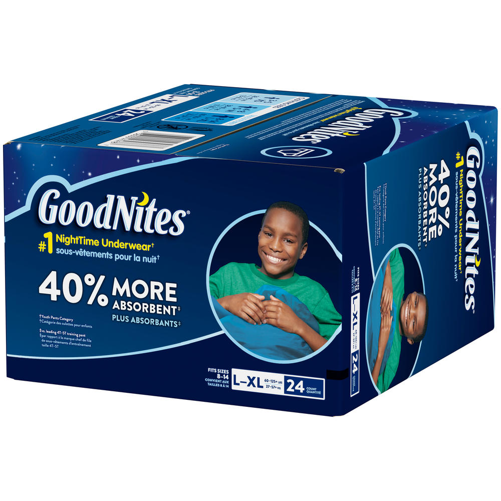Huggies GoodNites Bedtime Bedwetting Underwear for Boys, LXL, 24 Ct