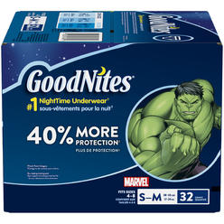 Huggies Goodnites, Boys Bedwetting Underwear, Small/Medium, 32 Count