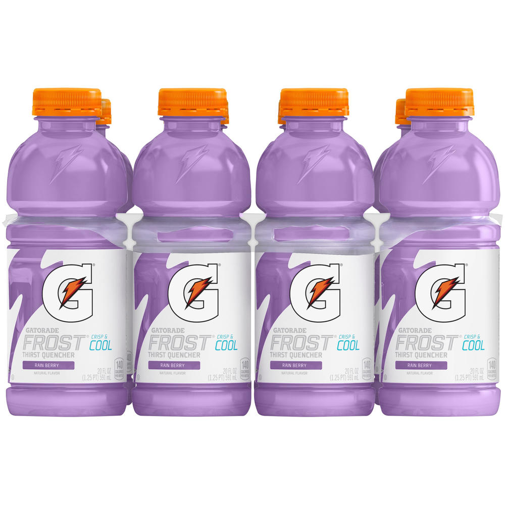 Gatorade G Series Thirst Quencher, 02 Perform, Rain Berry, 8 - 20 fl oz (1.25 pt) 591 ml bottles