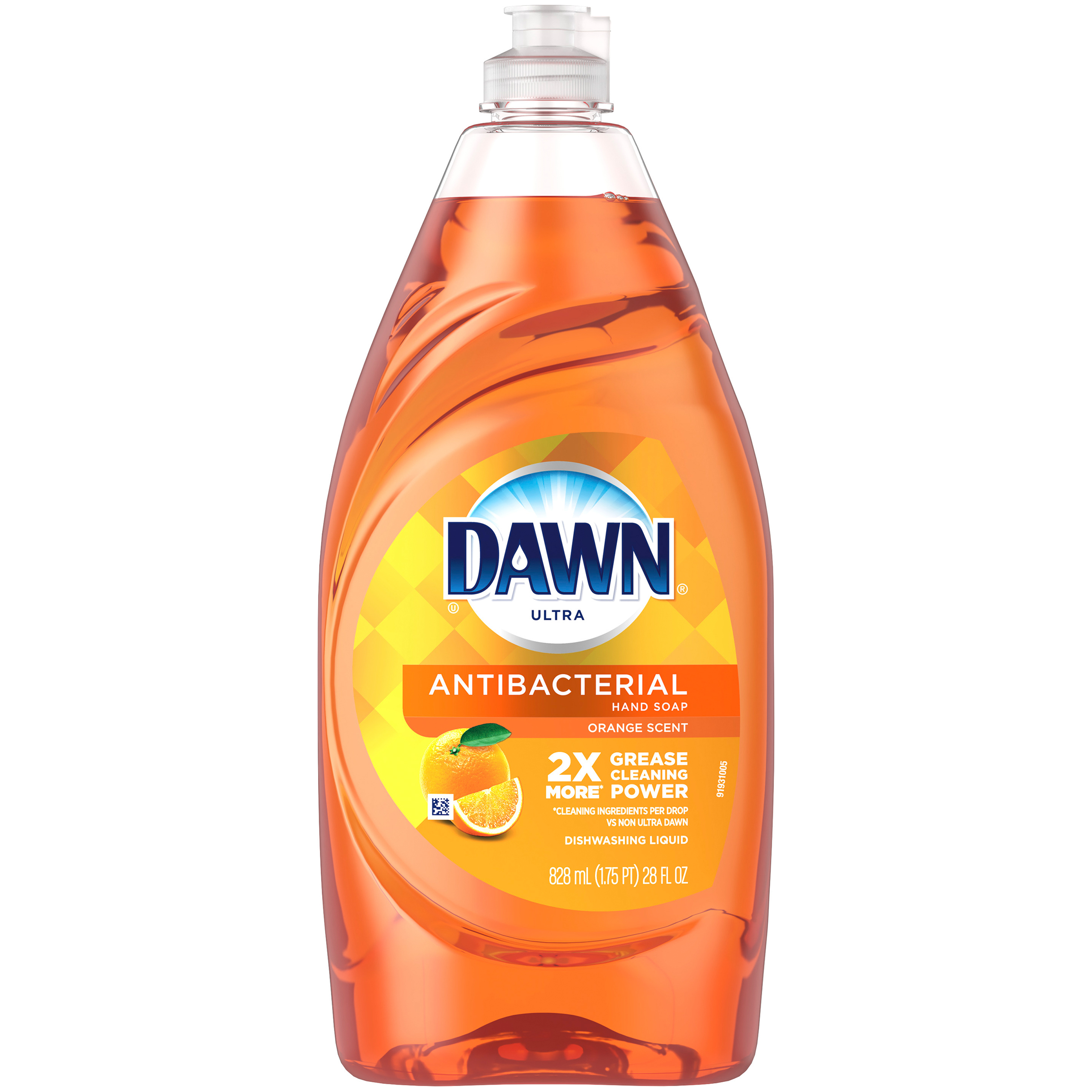 Dawn  Ultra Antibacterial Hand Soap, Dishwashing Liquid Dish Soap Orange 28oz