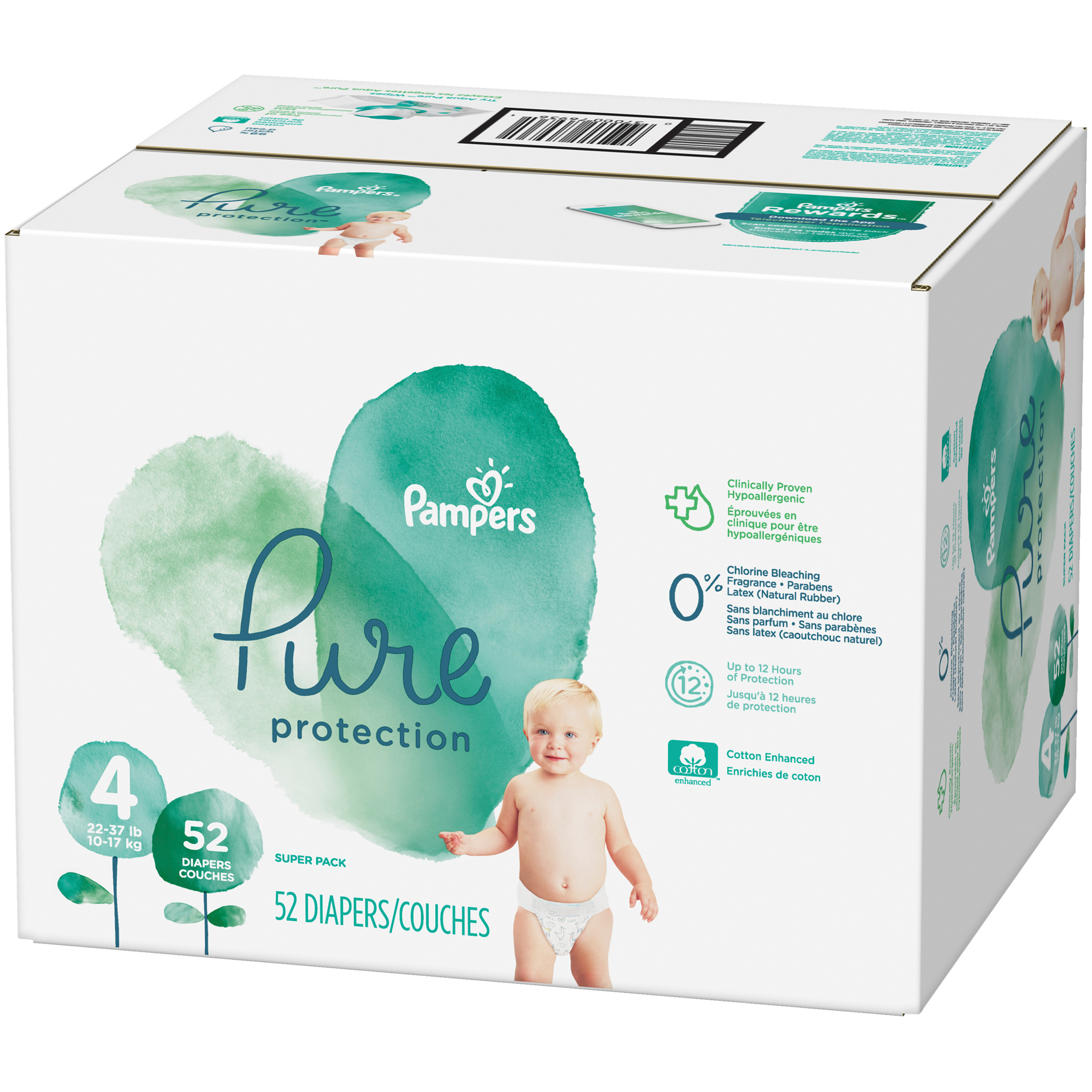 size 4 pampers pure