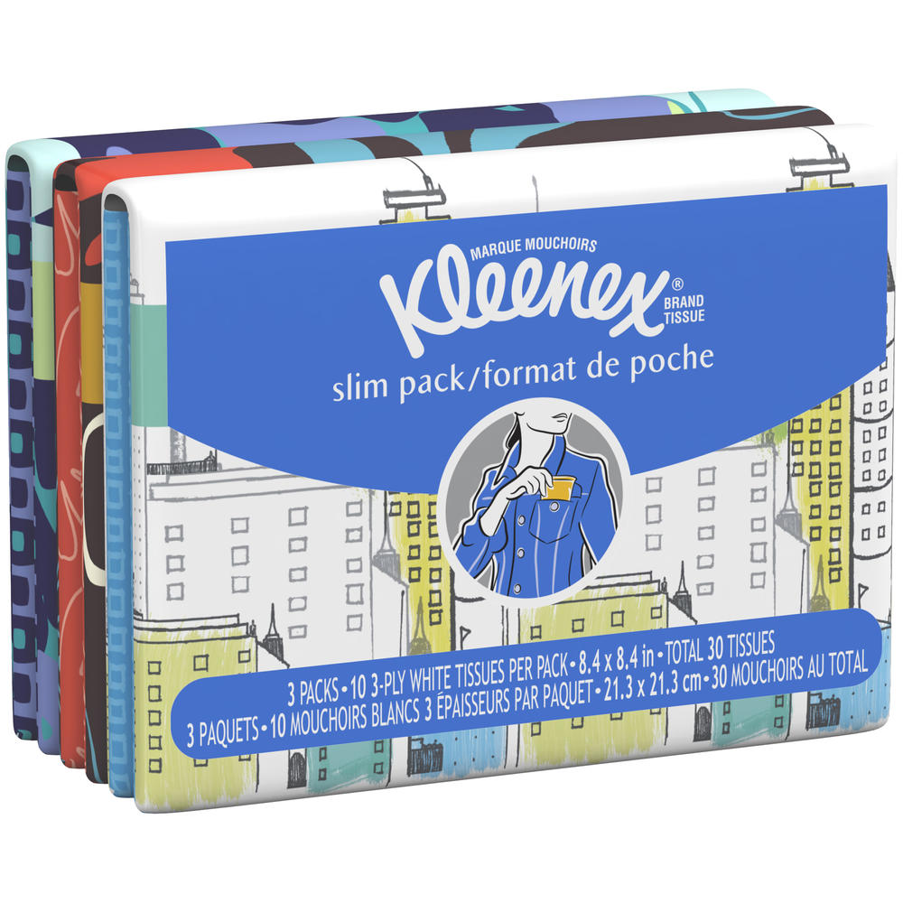 Kleenex Wallet Pack Everyday Facial Tissues 3-10 ct. Packs