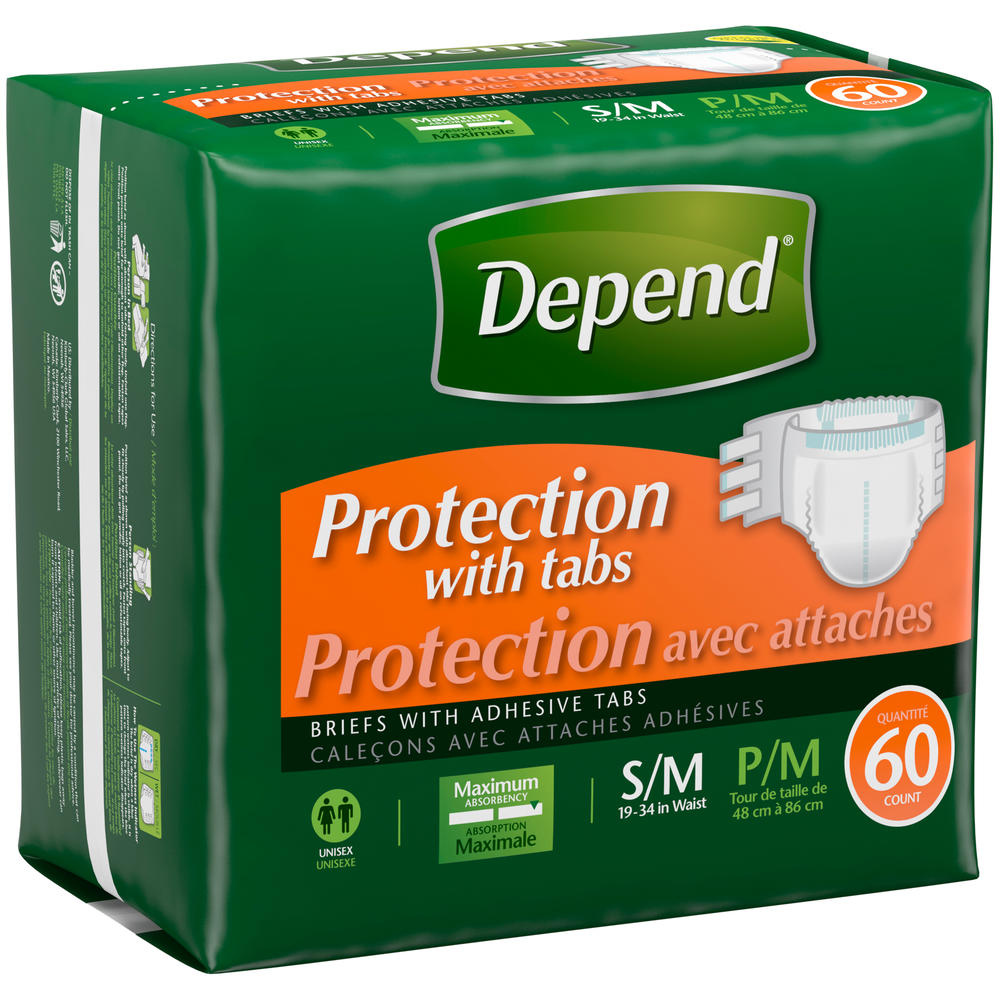Depend &#174; Protection with Tabs Incontinence Underwear, Maximum Absorbency, Small/Medium