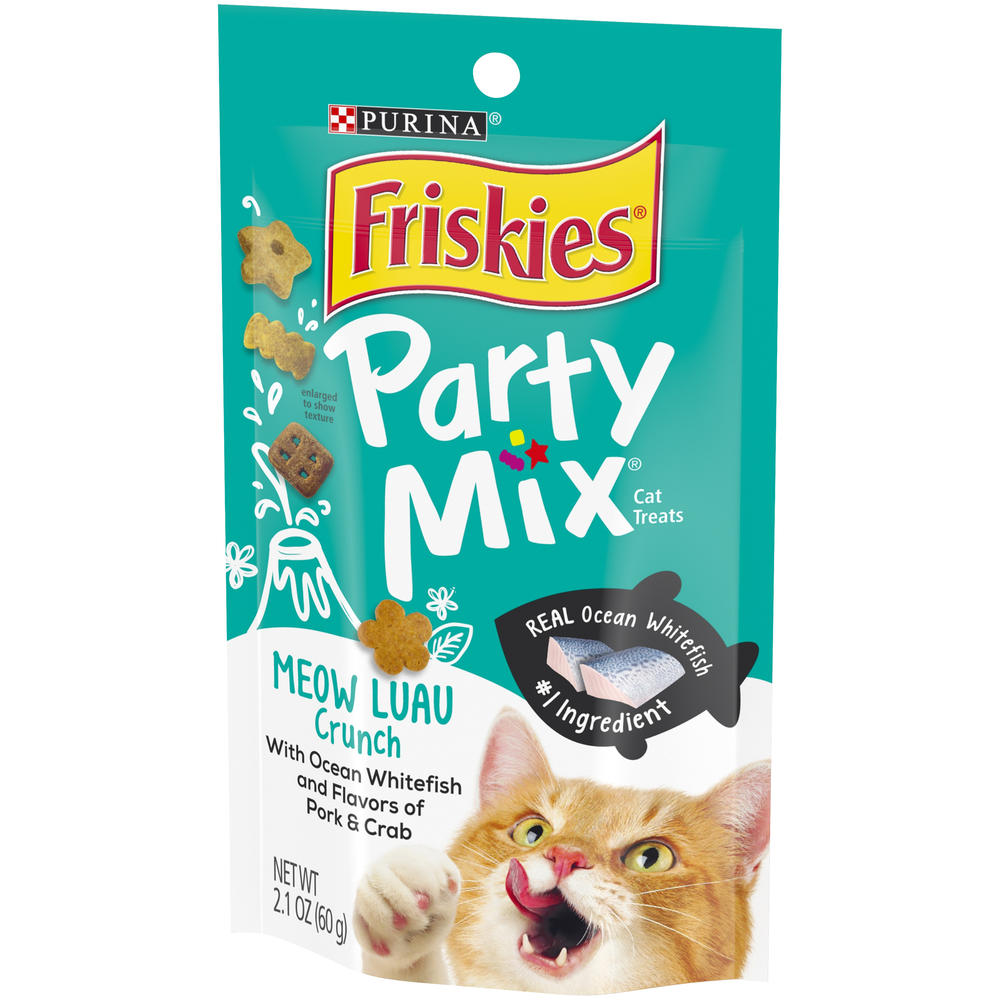 Friskies Party Mix Meow Luau Crunch Cat Treats 2.1 oz. Bag
