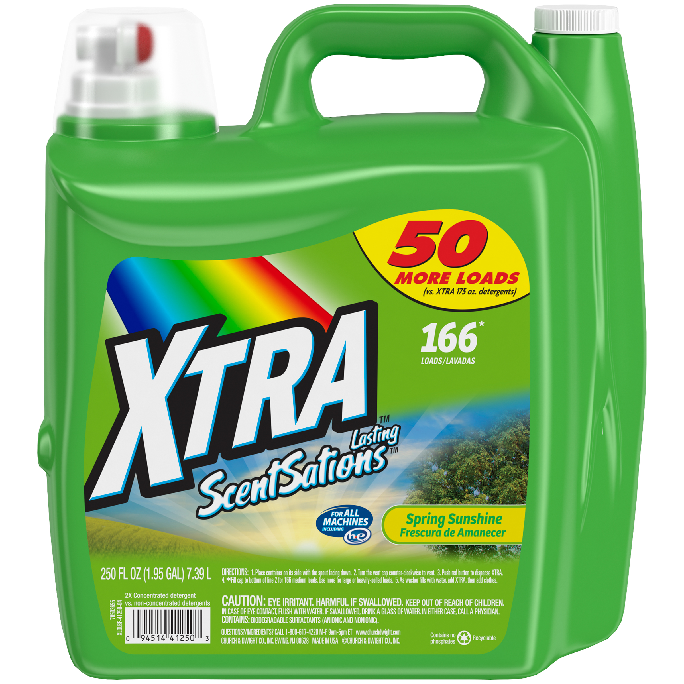 Xtra ScentSations Spring Sunshine Liquid Detergent, 250 fl oz., Size: 250 ct. Xtra ScentSations Spring Sunshine Liquid Detergent, 250 fl oz., Size: 250 ct.