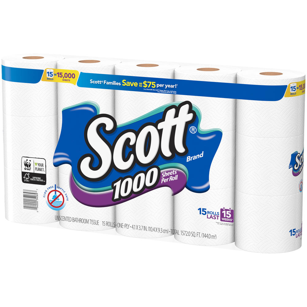 Scott 1000 Tissue, 15 Rolls
