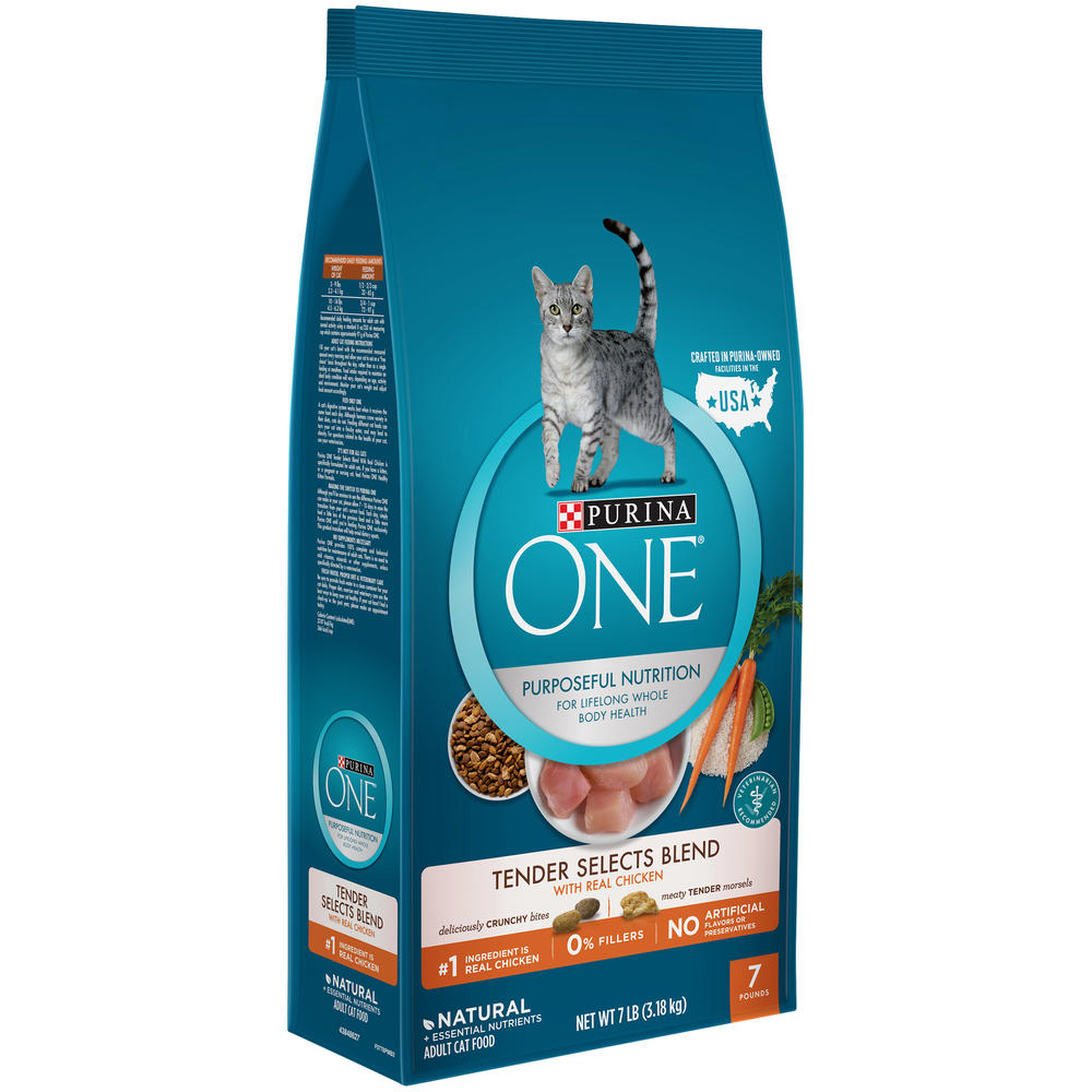 Purina One SmartBlend Chicken & Rice Formula Adult Premium Cat Food 7