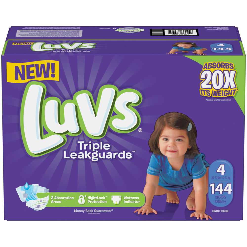Luvs Ultra Leakguards Diapers Size 4 144 count