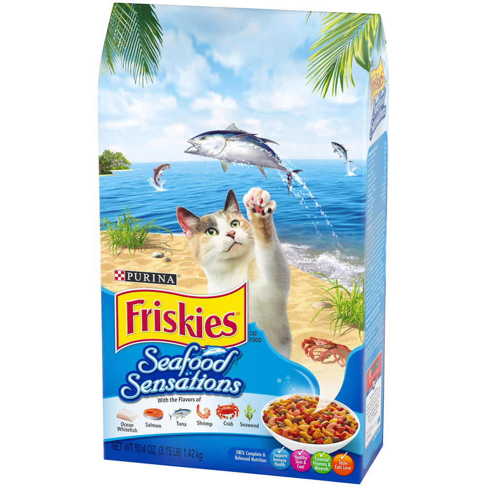Friskies Seafood Sensations Cat Food 3.15 lb. Bag