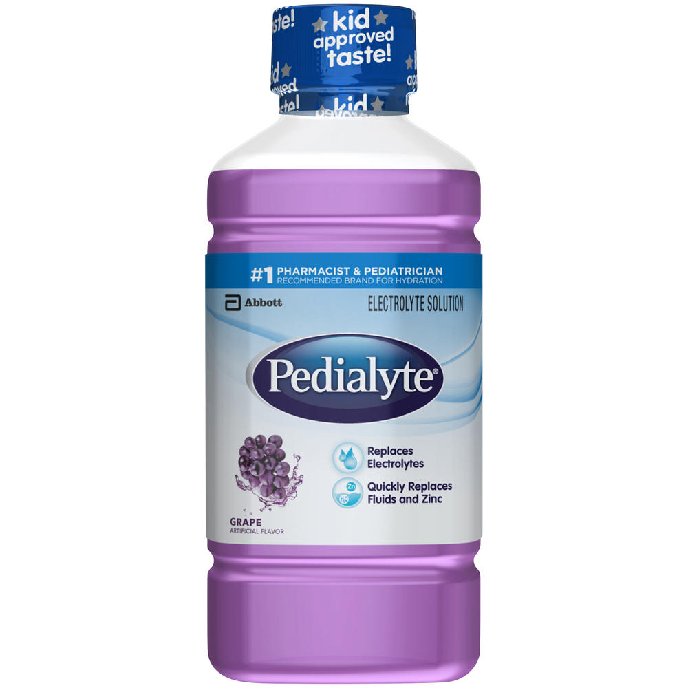 Pedialyte Oral Electrolyte Maintenance Solution, Grape, 33.8 fl oz (1 lt)