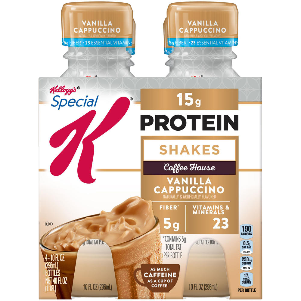 Kellogg's Protein Shakes, Special K Protein Vanilla Cappuccino, 40 fl oz