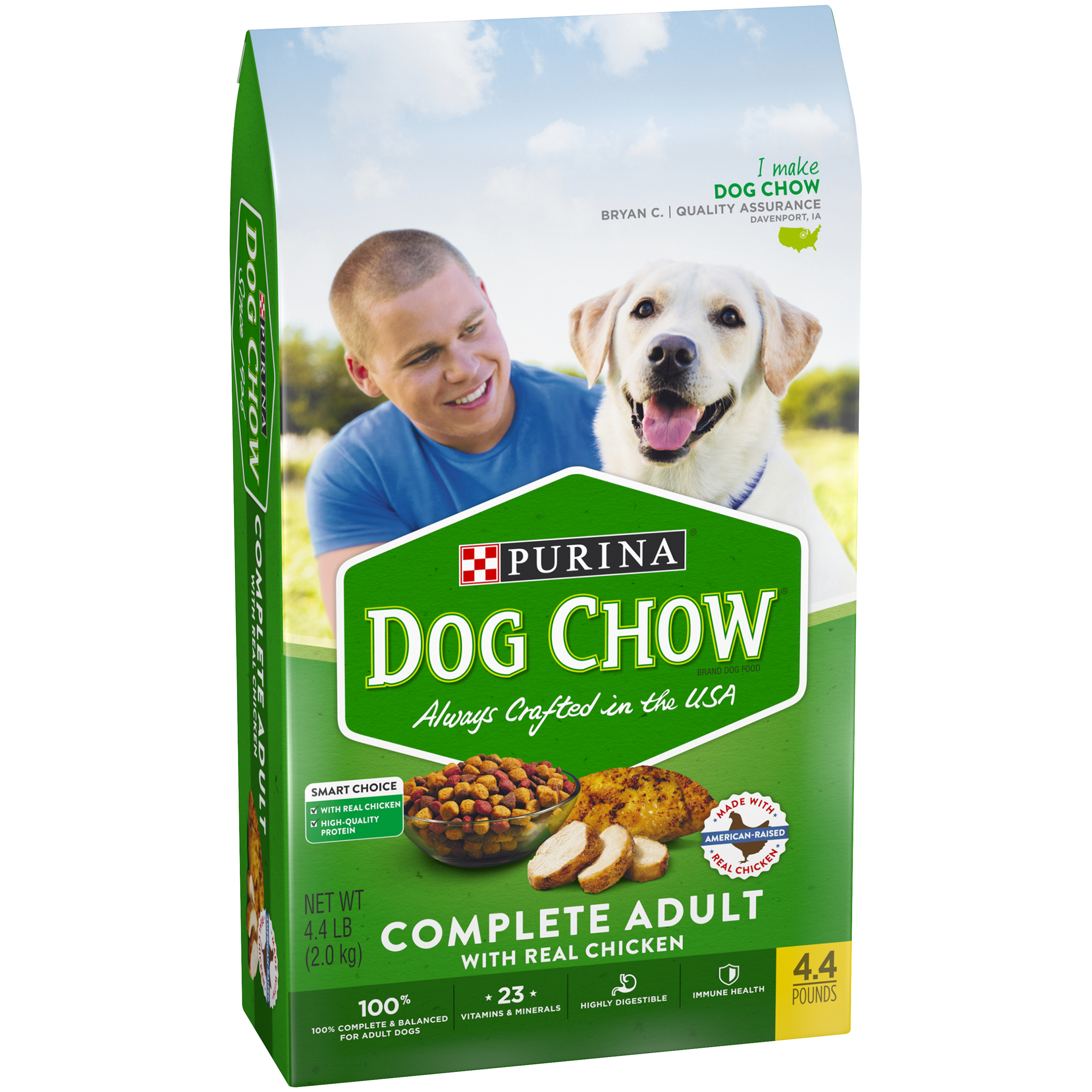 purina dog chow green bag