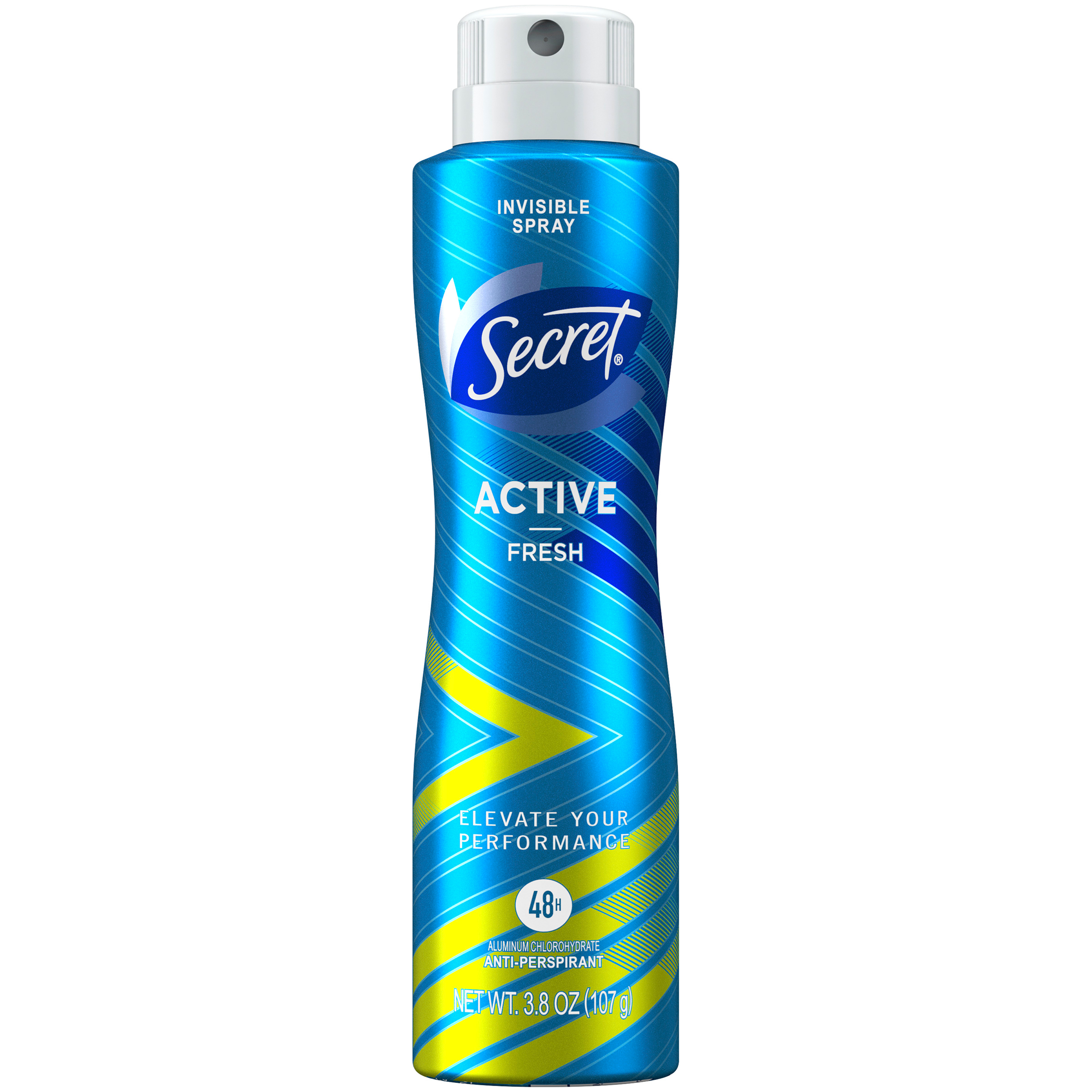 Secret  Invisible Spray Antiperspirant and Deodorant for Women, Active Fresh, 3.8 oz