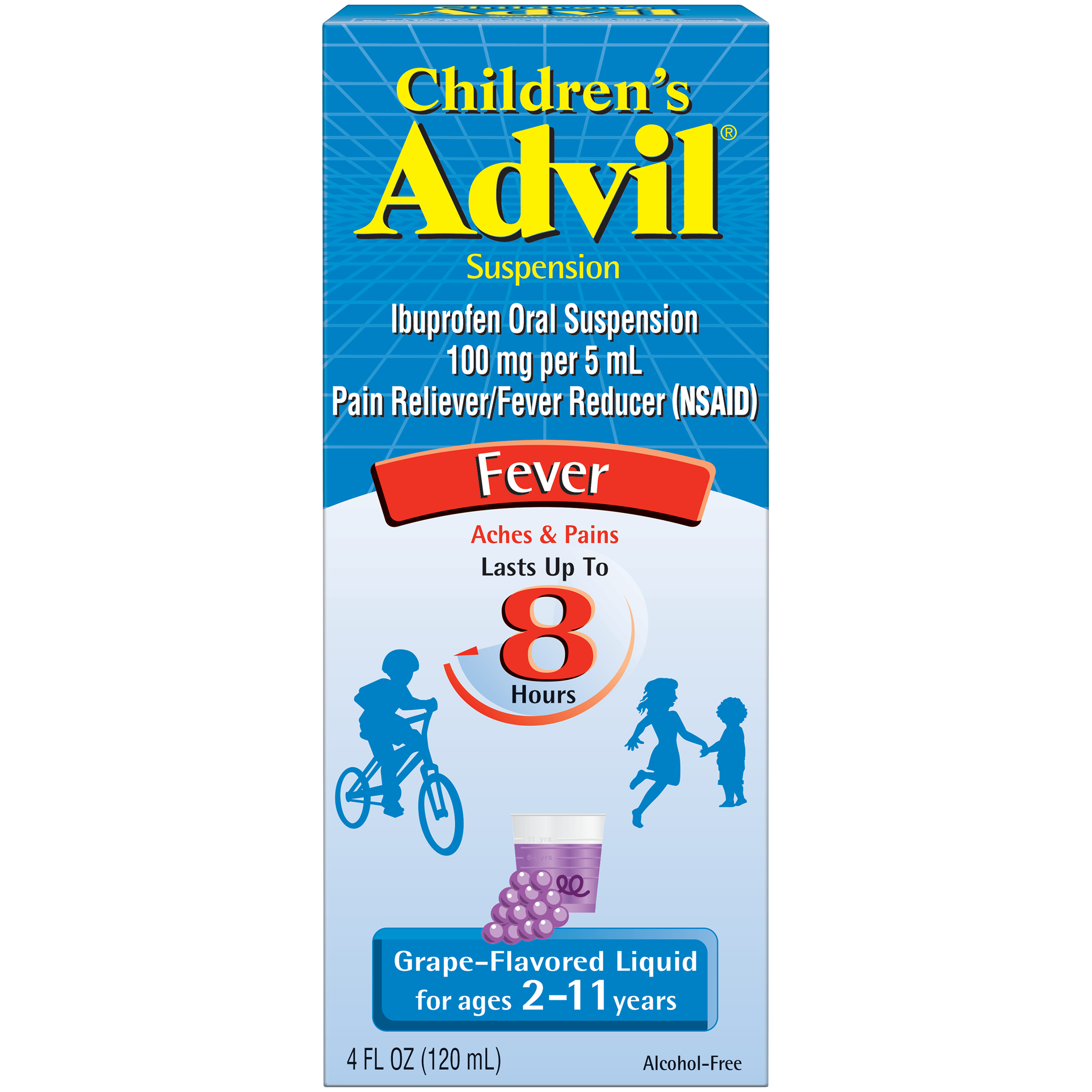 Children's Fever, Suspension, Grape-Flavored Liquid, 4 fl oz (120 ml)