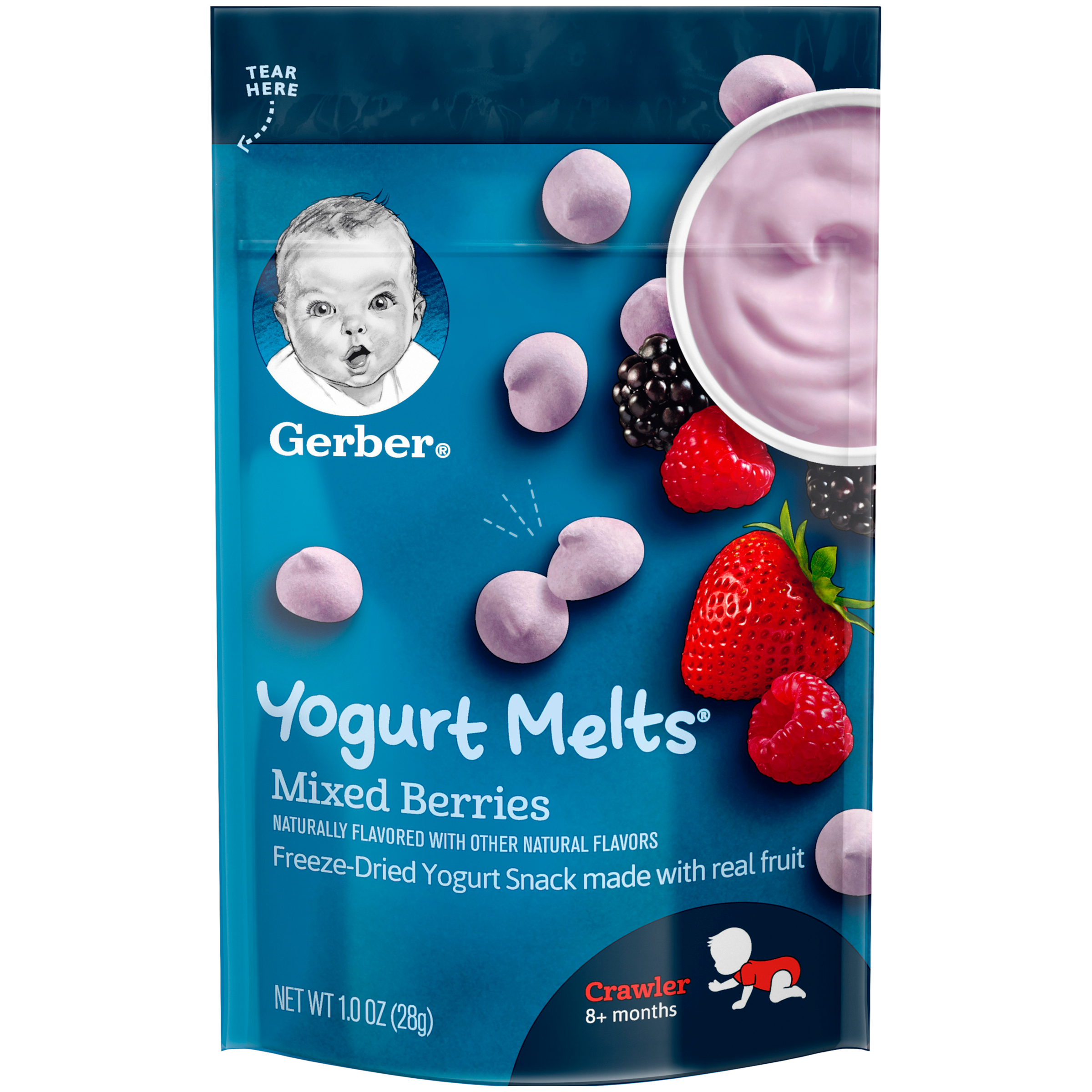 Gerber Graduates Yogurt Melts, Mixed Berries, 1 oz (28 g)