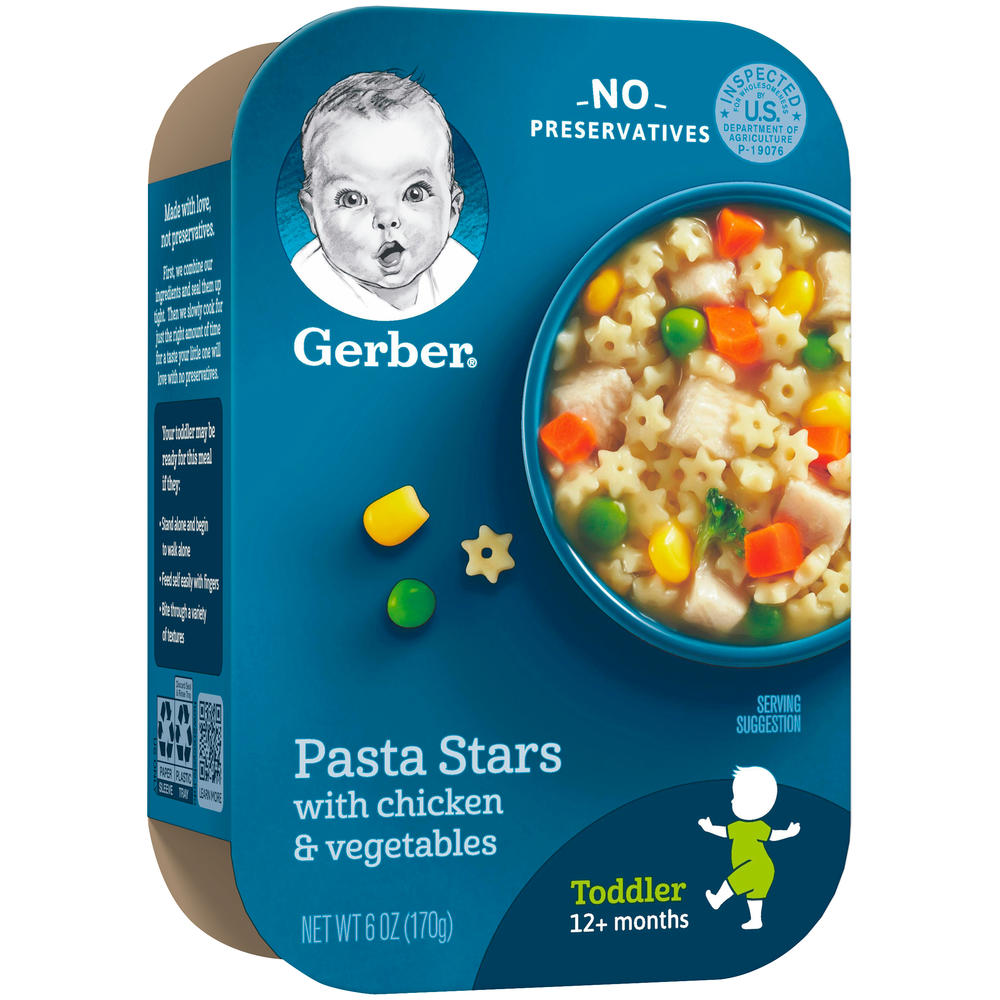 Gerber Chicken & Pasta, Pasta Stars with Chicken & Vegetables, 6 oz (170 g)