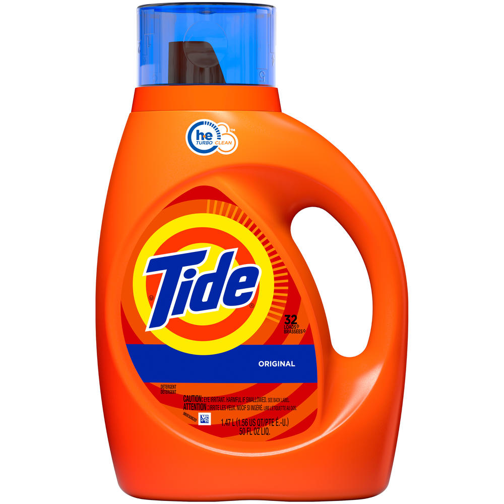 Tide HE Detergent, 2x Ultra, Original Scent , 50 fl oz (1.56 qt) 1.47 lt