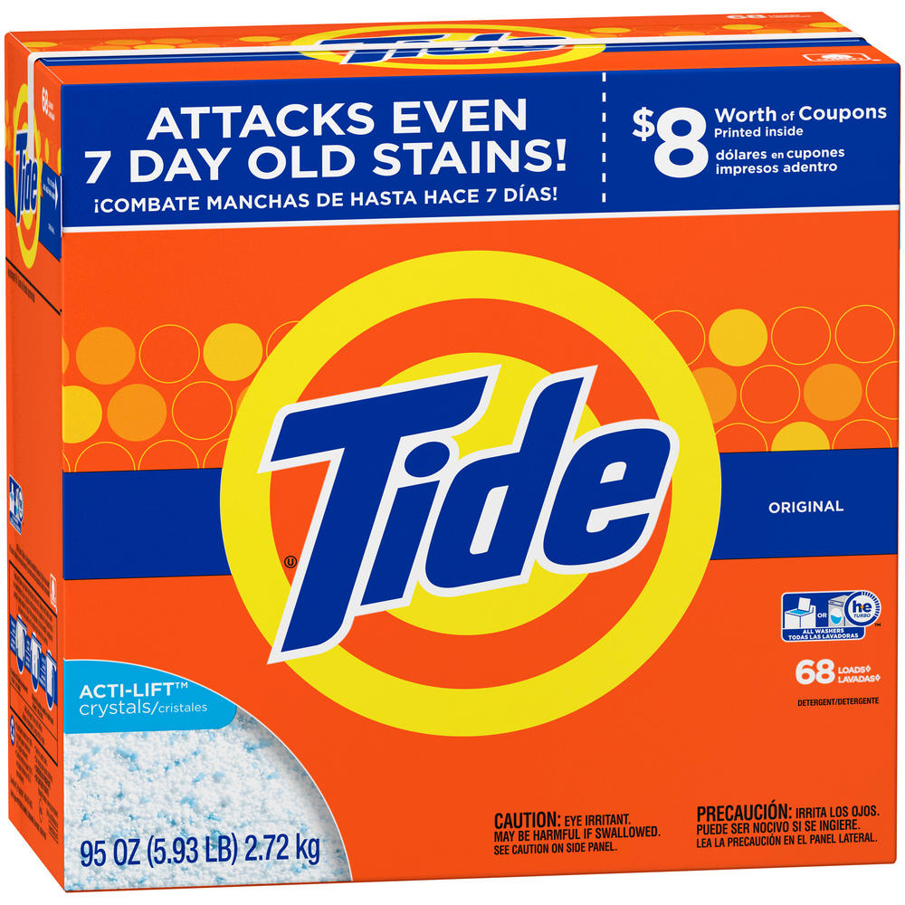 Tide Ultra HE Original Scent Powder Laundry Detergent 68 Loads 95 oz