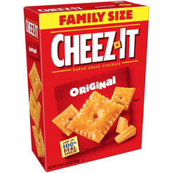 Cheez-It Baked Snack Cheese Crackers, Original, Family Size, 21 oz Box