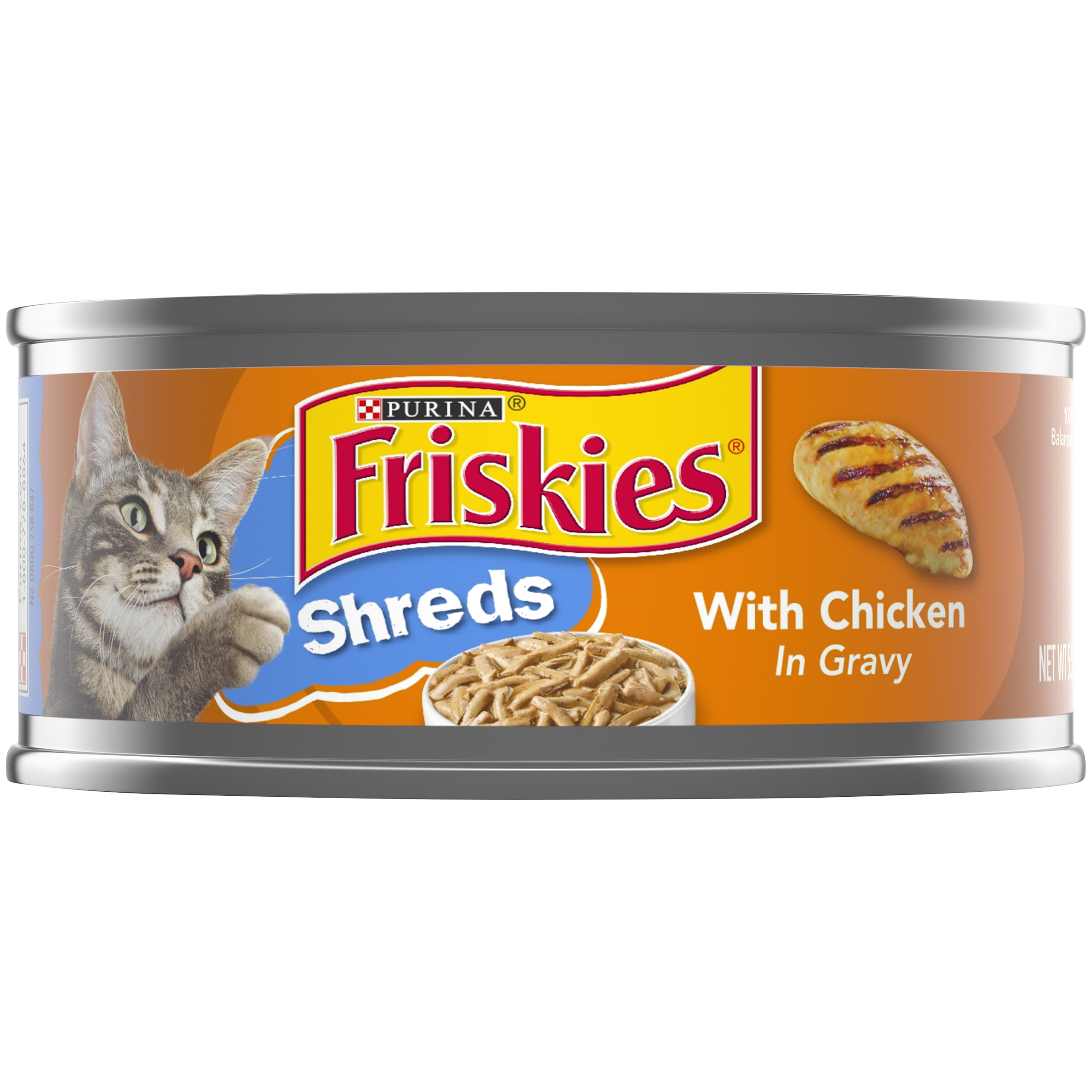 Friskies Wet Savory Shreds with Chicken in Gravy Cat Food 5.5 oz. Can