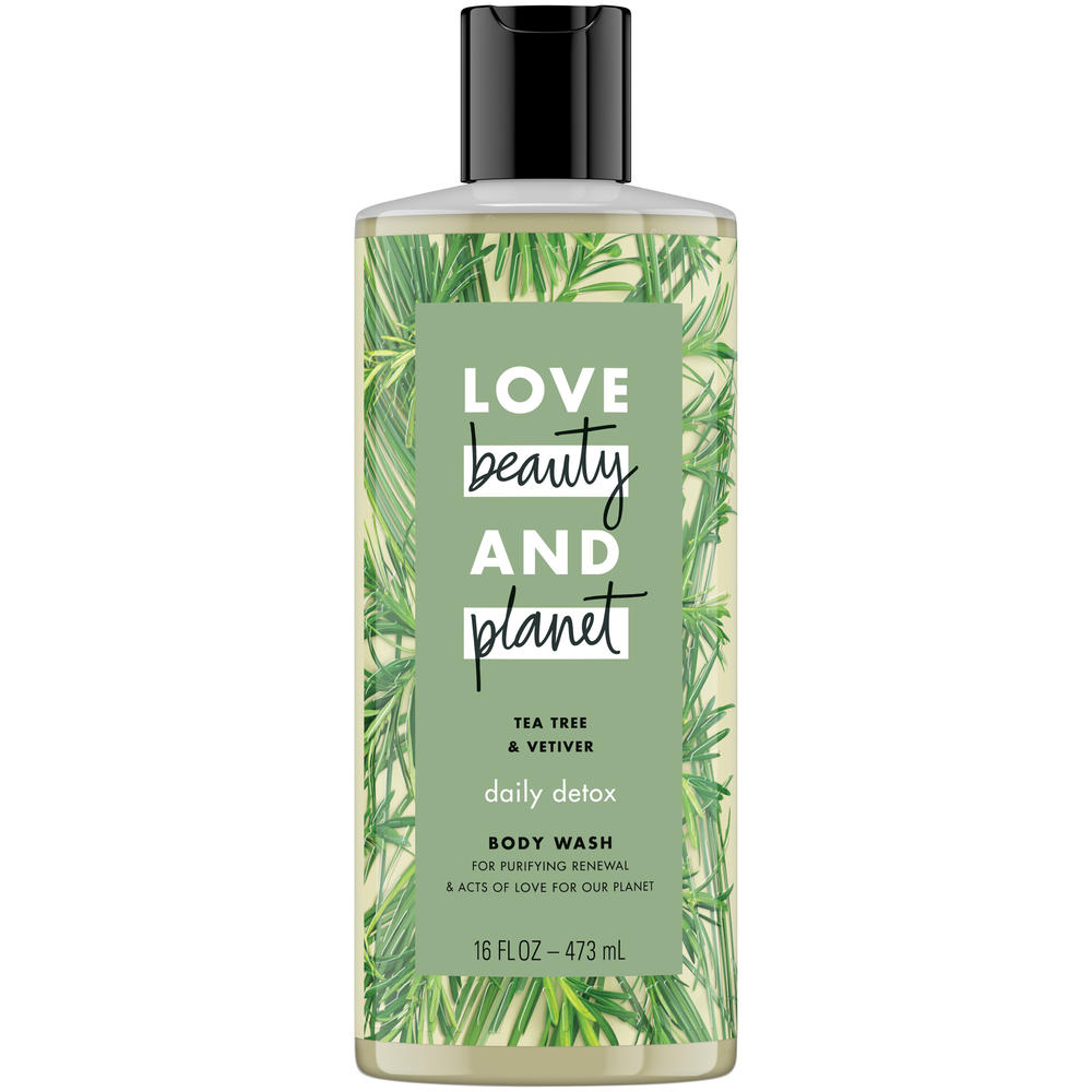 Love Beauty And Planet  Tea Tree & Vetiver Daily Detox Body Wash 16 oz