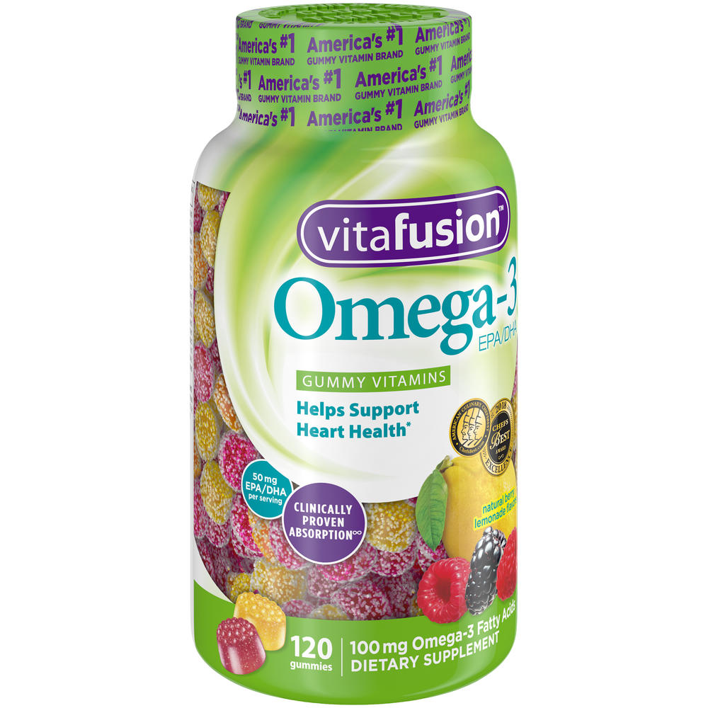 Vitafusion Omega3 EPA/DHA Dietary Supplement Gummy Vitamins 120 ct Bottle