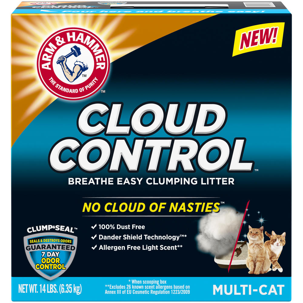 Arm & Hammer ™ Cloud Control™ Breathe Easy Clumping Multi-Cat Litter 14 lb. Box