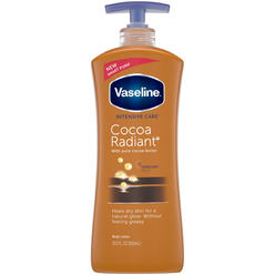 Vaseline Intensive Care hand and body lotion with Pure Cocoa Butter Cocoa Radiant Heals Dry Skin to Renew Its Natural Glow 20.3 