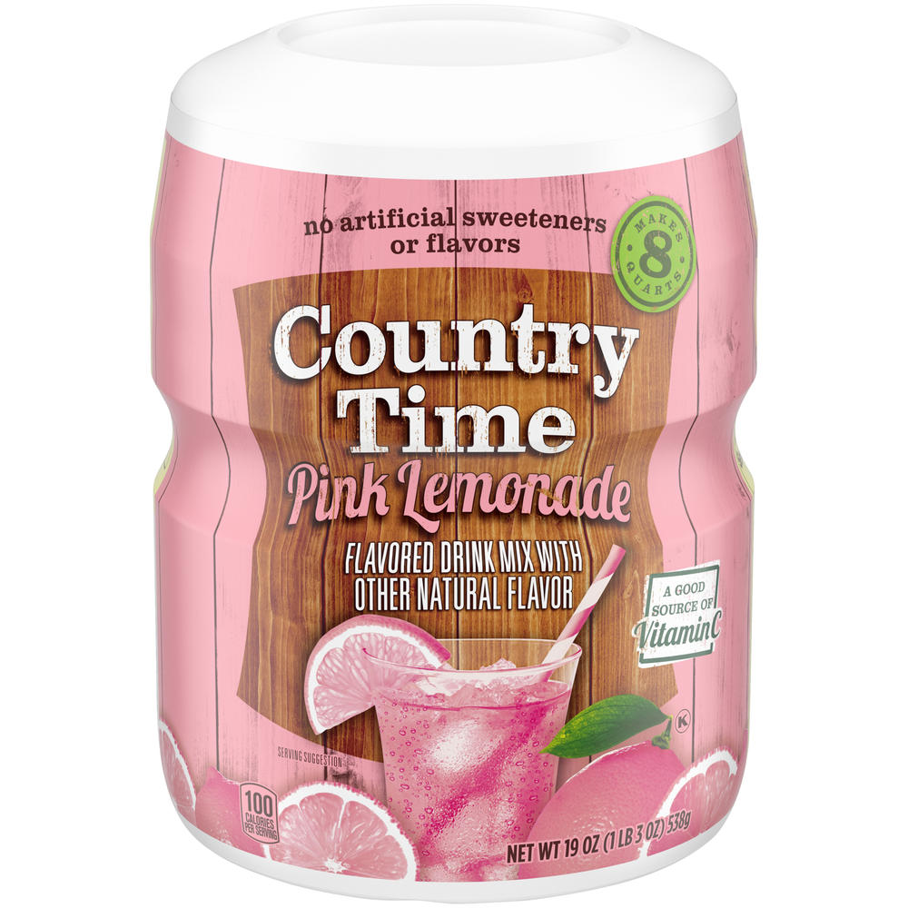 Country Time Drink Mix, Pink Lemonade, 19 oz (1 lb 3 oz) 538 g