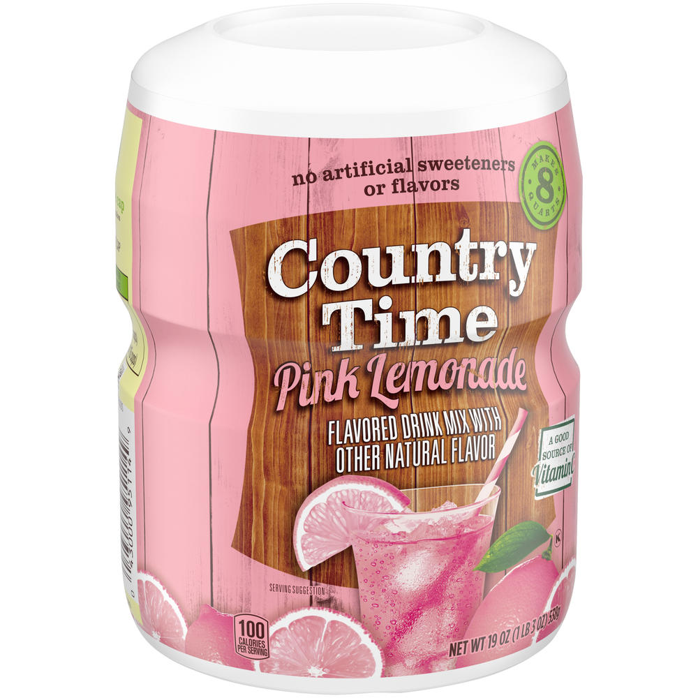 Country Time Drink Mix, Pink Lemonade, 19 oz (1 lb 3 oz) 538 g