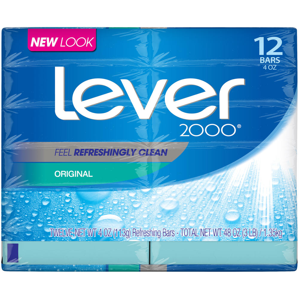 Lever 2000 Vaseline Soap Bars, Refreshing, Original, 12 - 4.5 oz (127 g) bars [3.37 lb (1.53 kg)]