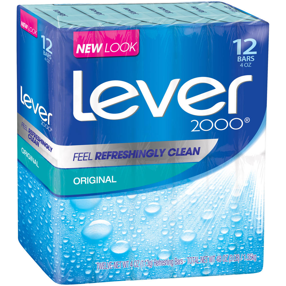 Lever 2000 Vaseline Soap Bars, Refreshing, Original, 12 - 4.5 oz (127 g) bars [3.37 lb (1.53 kg)]