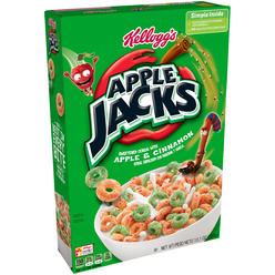 Kellogg's Apple Jacks Kellogg\'s Apple Jacks Breakfast Cereal, 8 Vitamins and Minerals, Kids Snacks, Original, 10.1oz Box (1 Box)