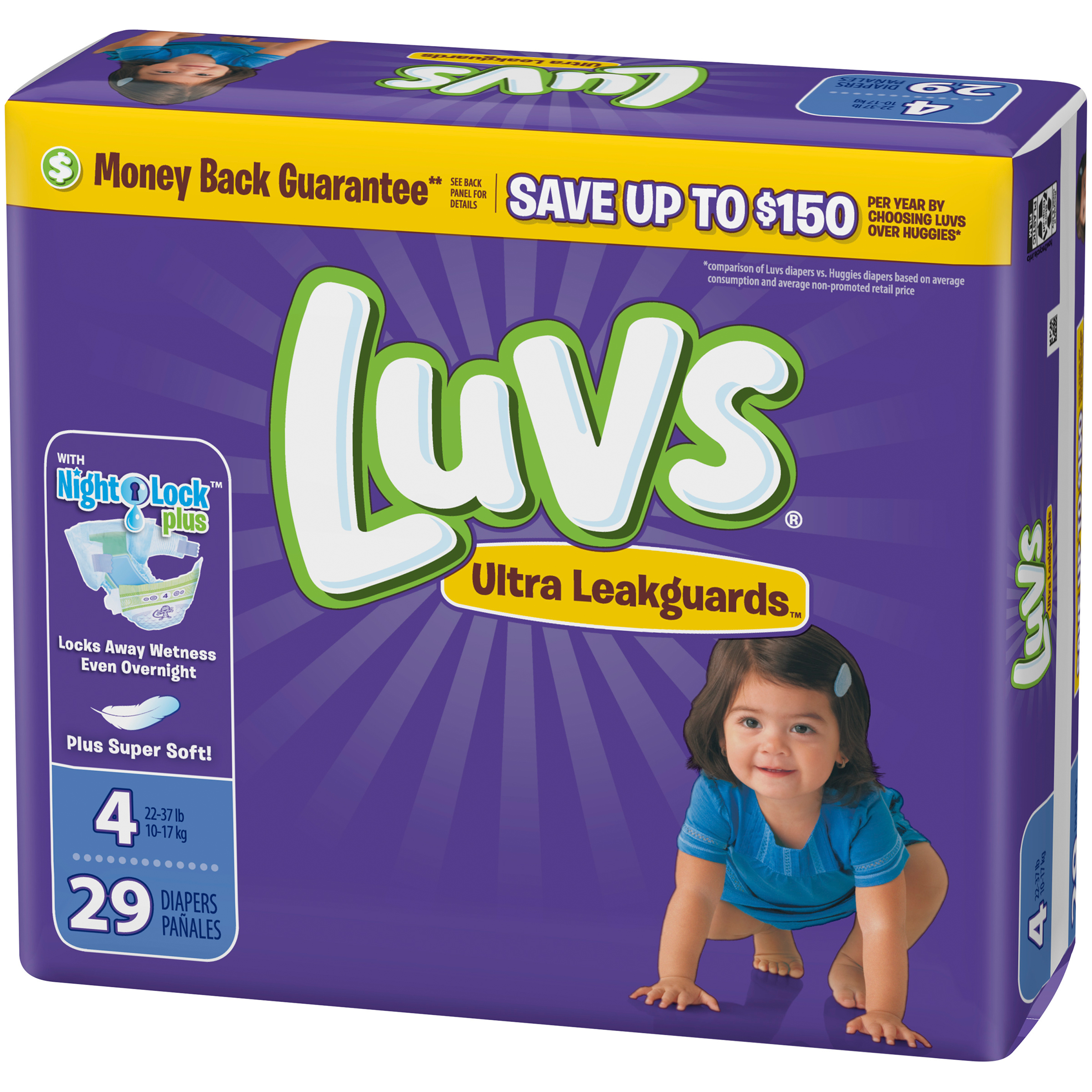 luvs triple leakguards size 4