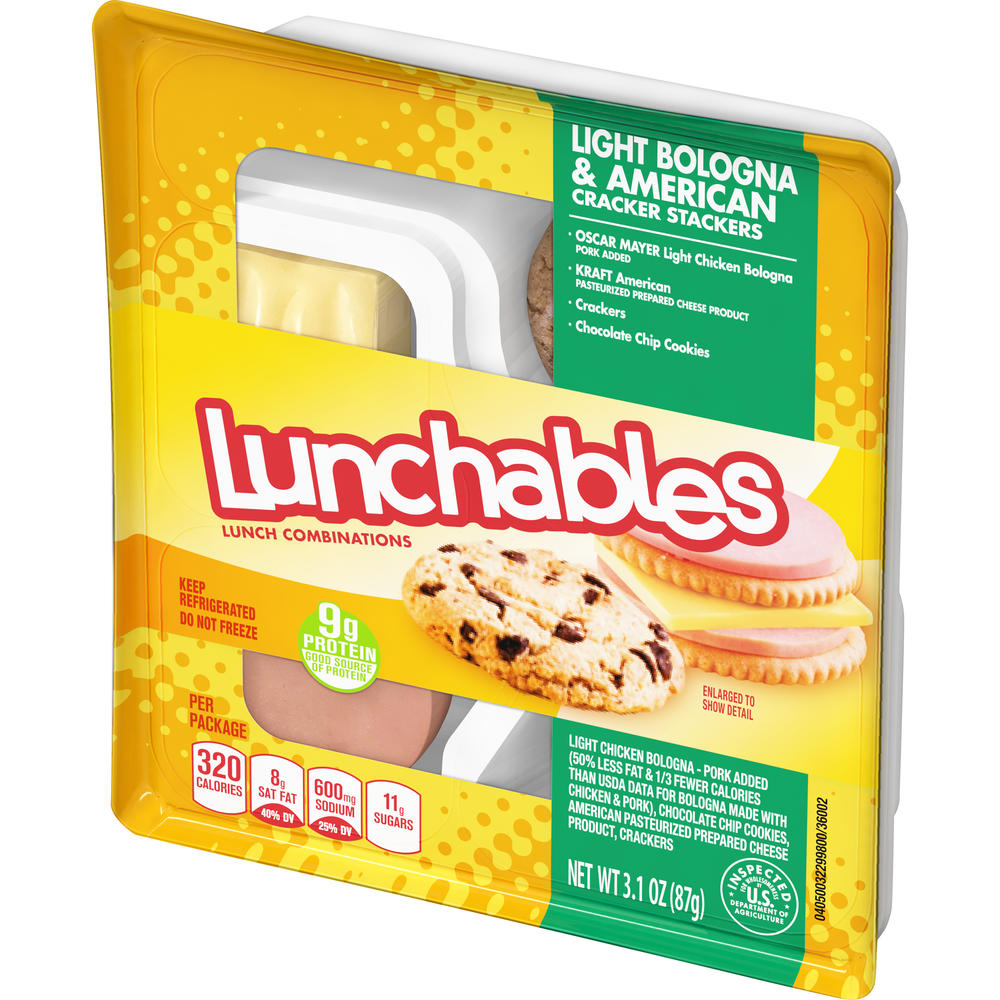 Lunchables Cracker Stackers Lunch Combinations, Bologna + American, 4.15 oz (117 g)