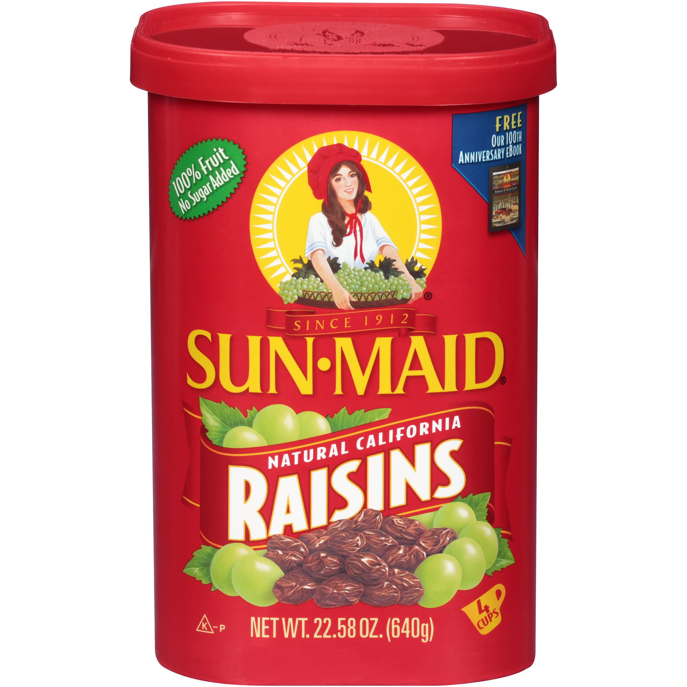 Sun-Maid Natural California Raisins 22.58 oz. Canister Sun-Maid Natural California Raisins 22.58 oz. Canister