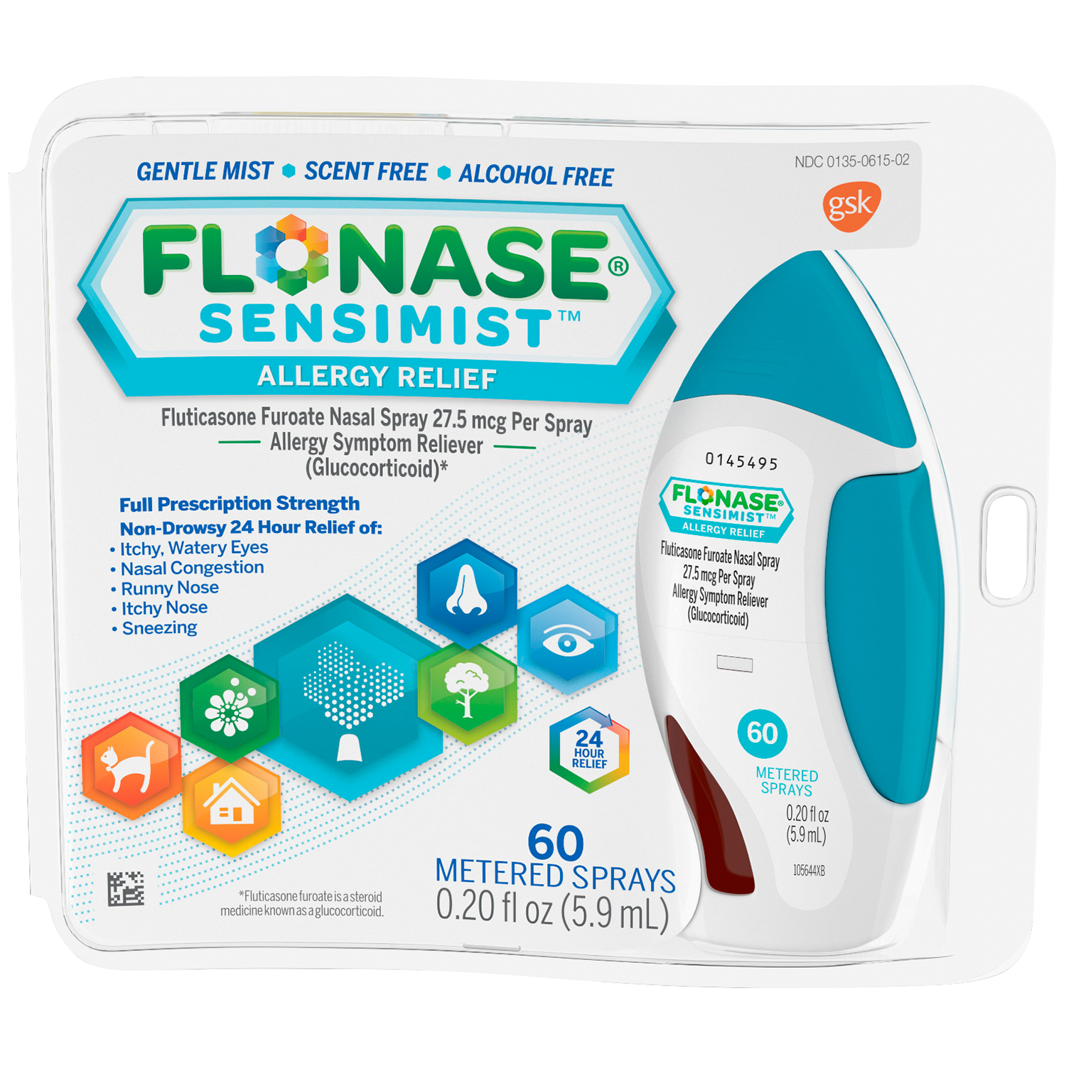 Flonase&#174; Sensimist&#8482; Allergy Relief Nasal Spray 0.20 fl. oz. Bottle