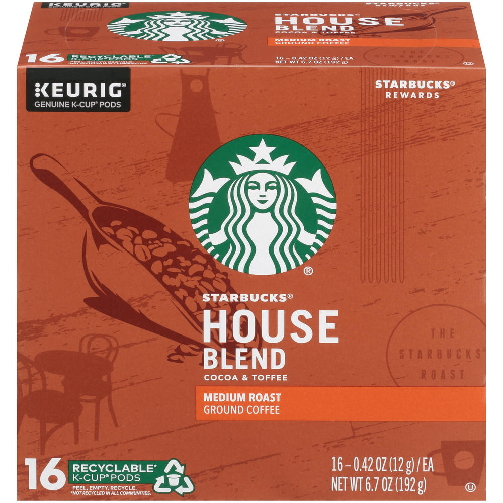 Starbucks House Blend Medium for Keurig Brewers K-Cups 0.742 lb