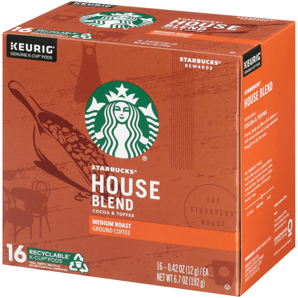 Starbucks House Blend Medium for Keurig Brewers K-Cups 0.742 lb