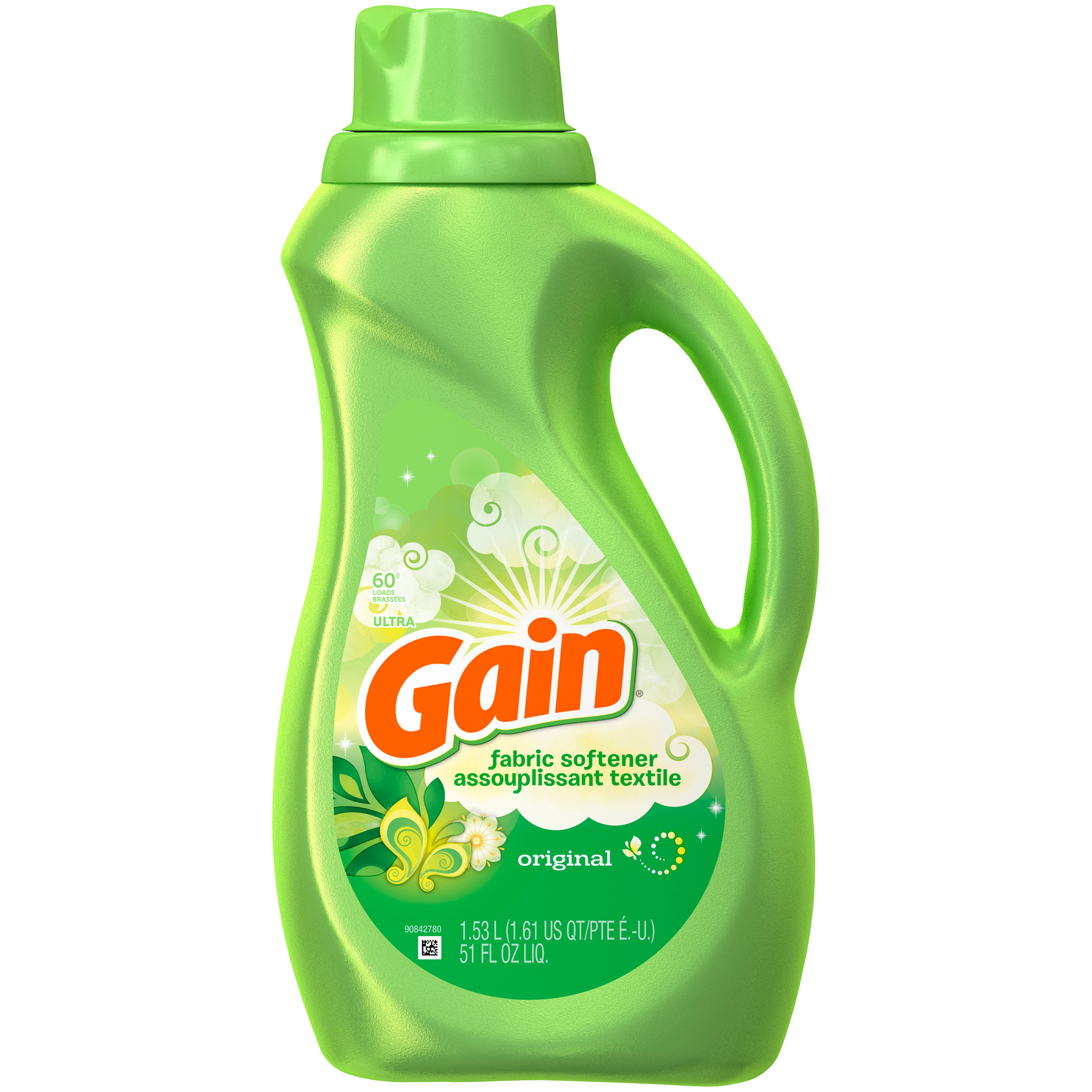 Gain Liquid Fabric Softener, Original, 60 loads, 51 fl oz Gain Liquid Fabric Softener, Original, 60 loads, 51 fl oz