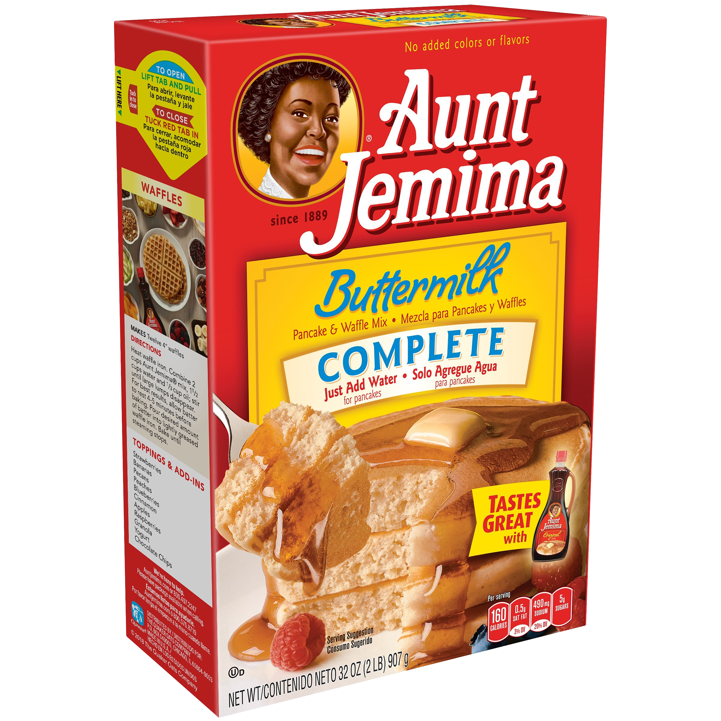 Aunt Jemima Pancake & Waffle Mix, Buttermilk, Complete, 32 ...