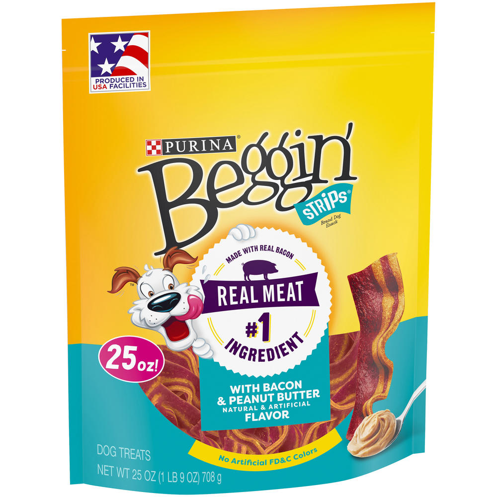 Beggin Strips Collisions(TM) Bacon & Peanut Butter Flavors Dog Snack 25 oz. Pouch