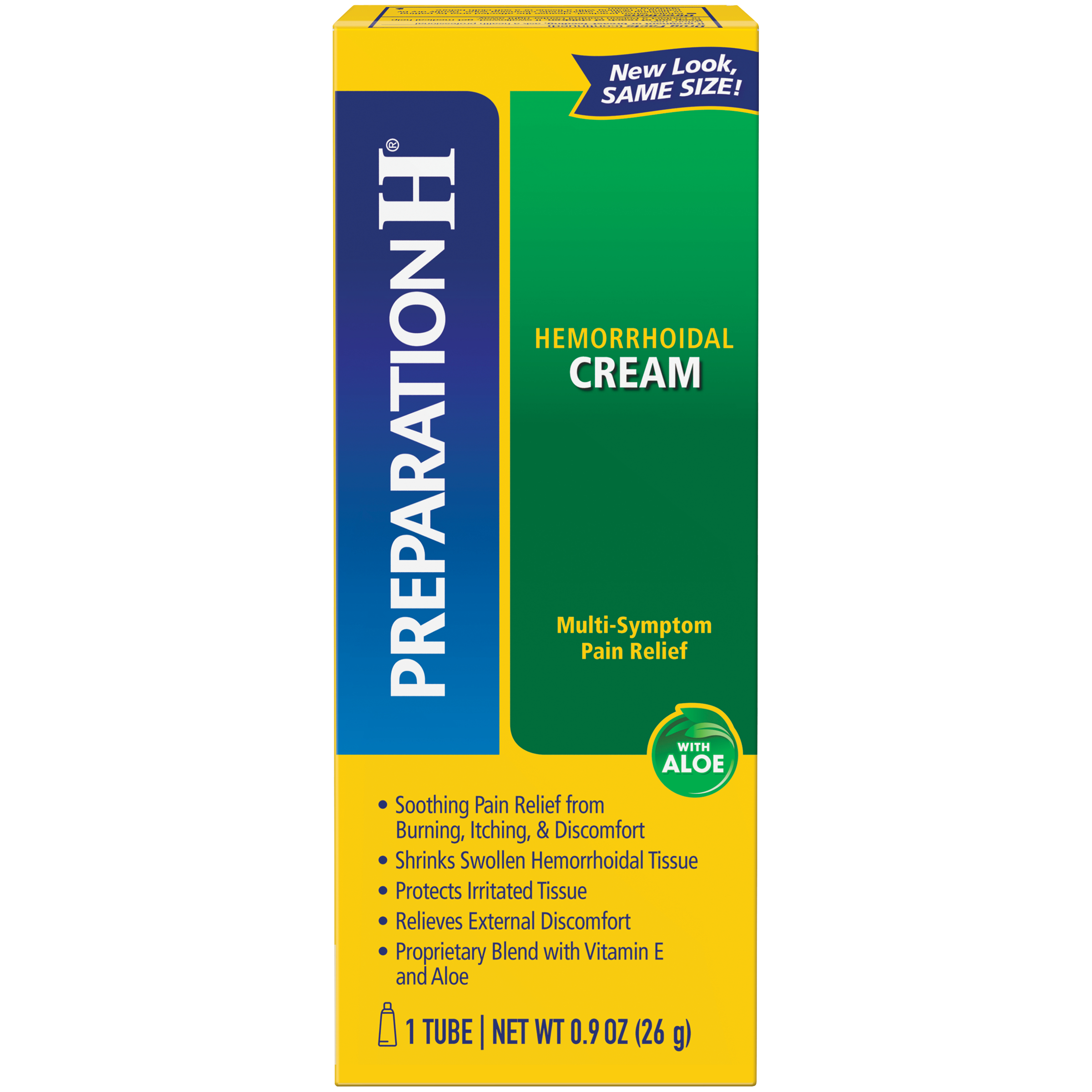 Preparation H Multi-Symptom Relief Hemorrhoidal Cream with Aloe, Size: 9 OZ (26g) Preparation H Multi-Symptom Relief Hemorrhoidal Cream with Aloe, Size: 9 OZ (26g)