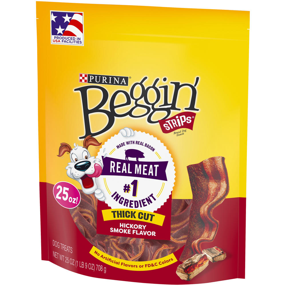 Beggin Strips Thick Cut Hickory Smoked Flavor Dog Snacks 25 oz. Bag