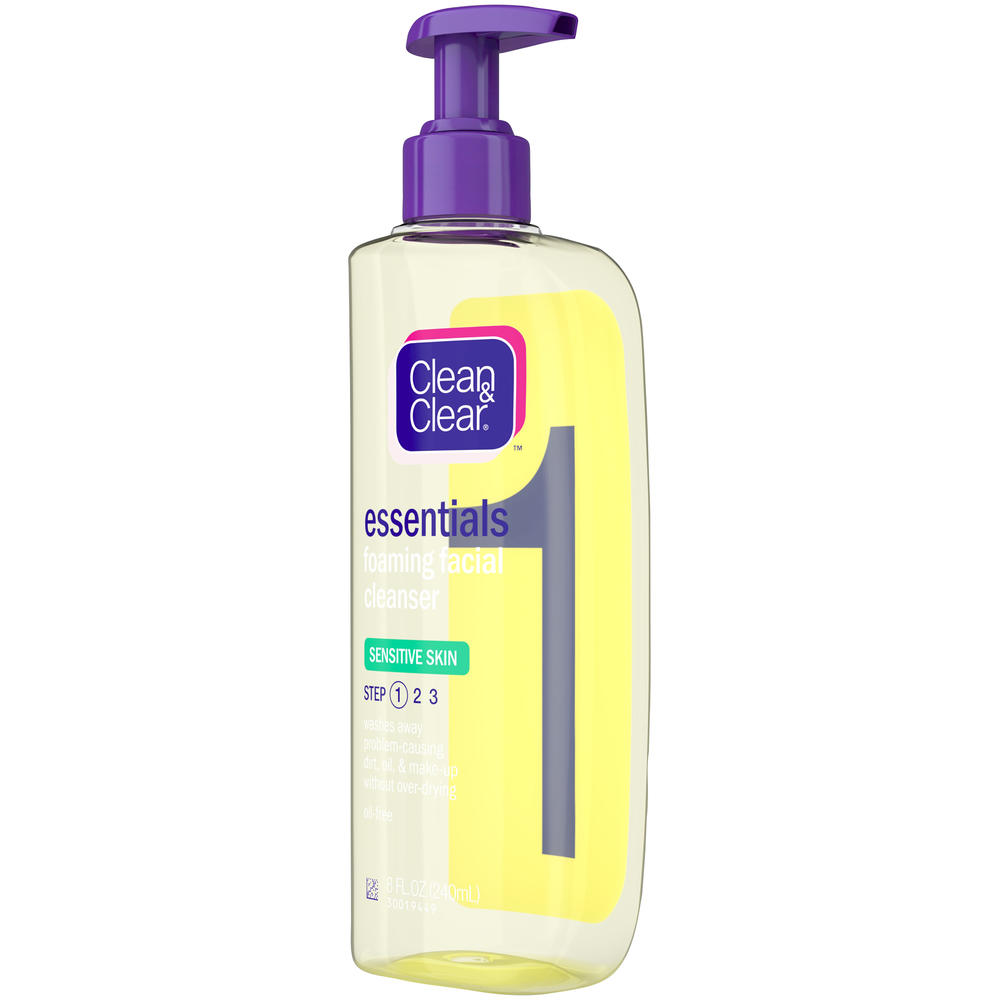 Clean & Clear Foaming Facial Cleanser, Sensitive Skin, 8 fl oz (240 ml)