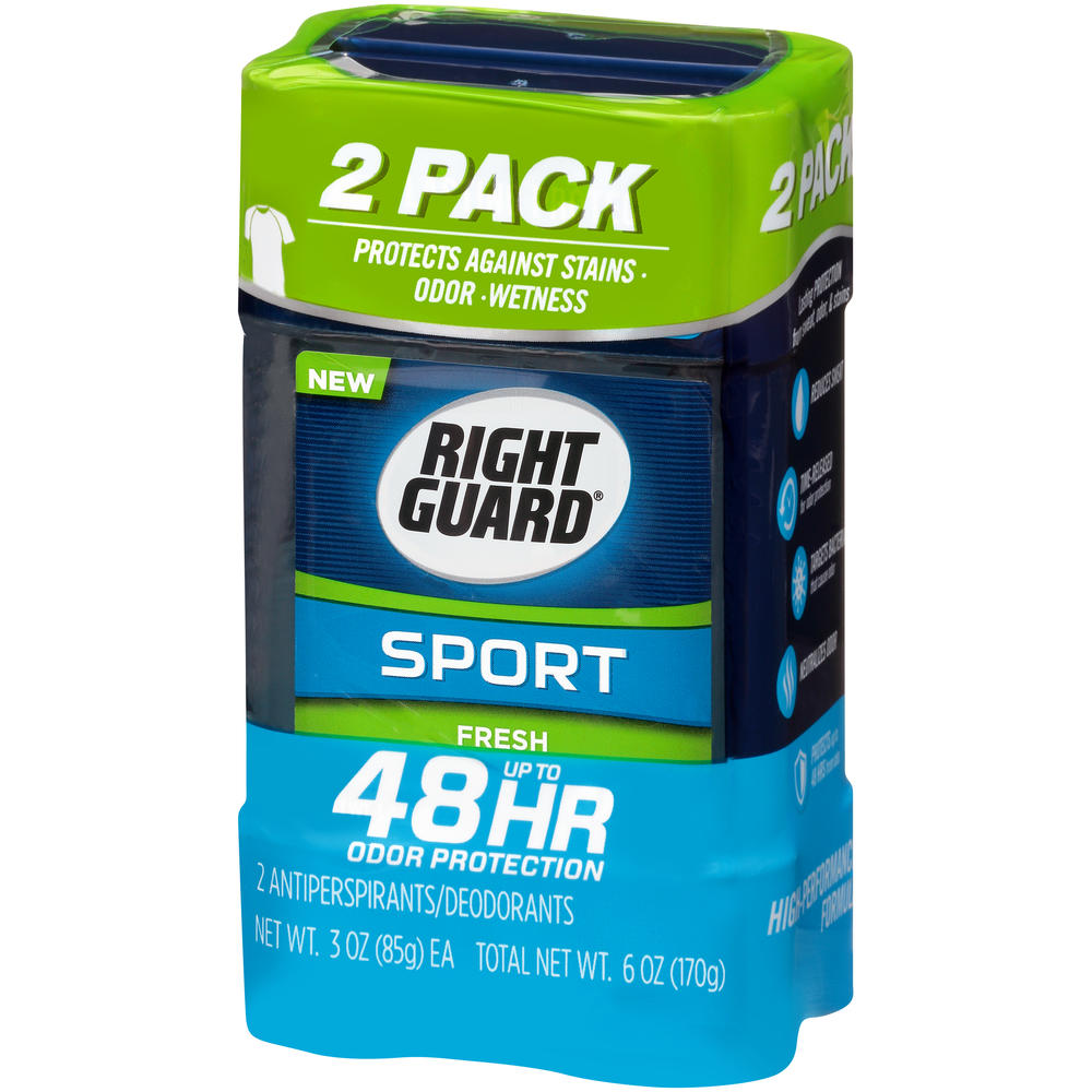 Dial Right Guard Sport Antiperspirant & Deodorant, Clear Gel, Fresh, Twin Pack, 2 - 3 oz (85 g) each [6 oz (170 g)]