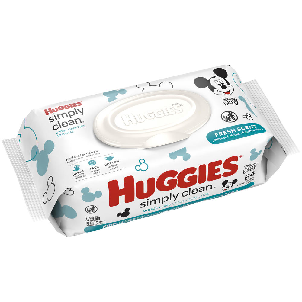 Huggies Simply Clean Fresh Scented Baby Wipes, 64 Count