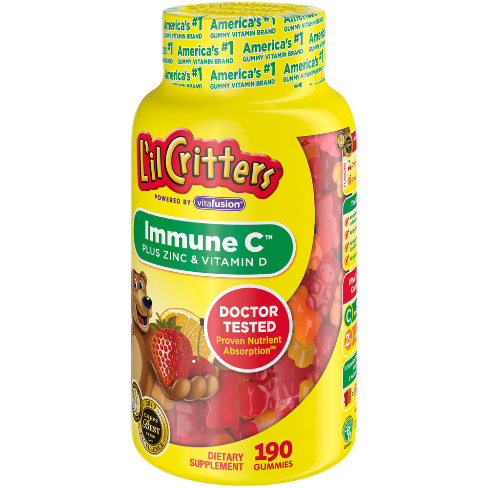 L'il Critters Immune C, Plus Zinc & Echinacea, Gummy Bears, 190 ct