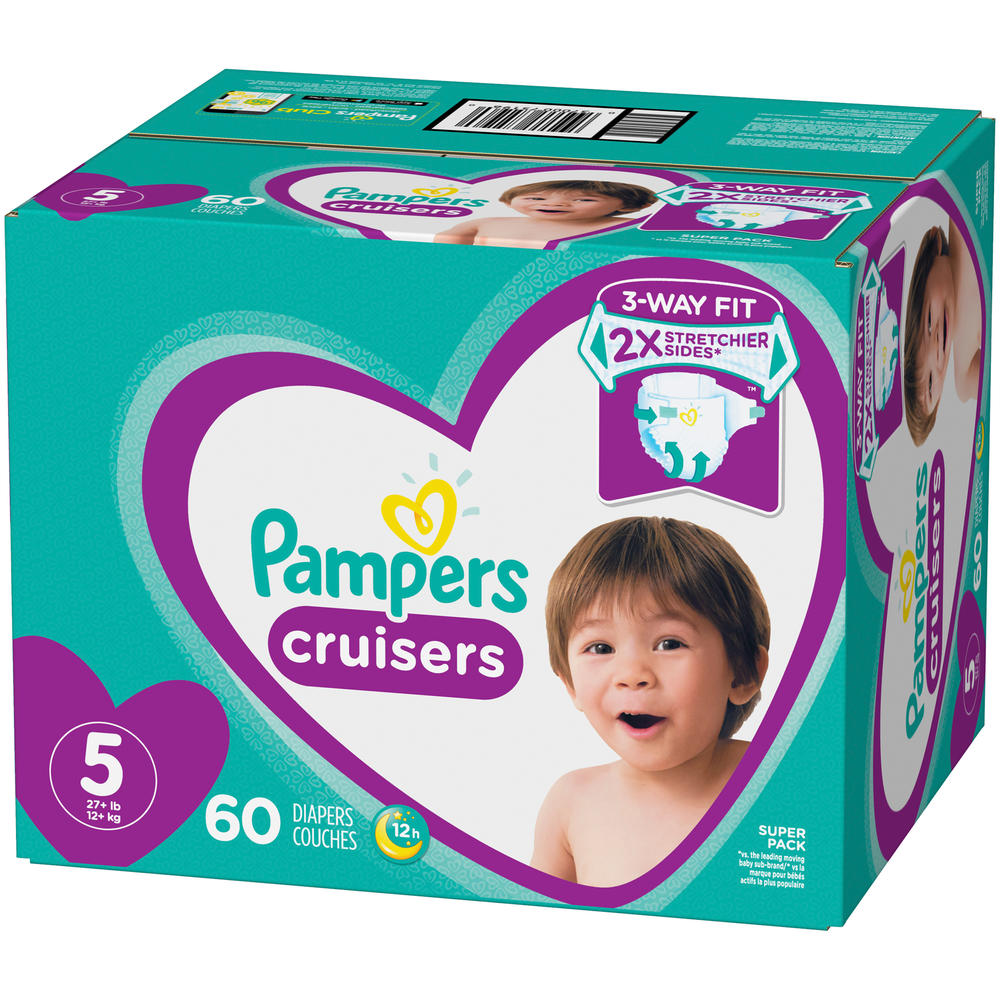 Pampers Cruisers Diapers Size 5 60 Count