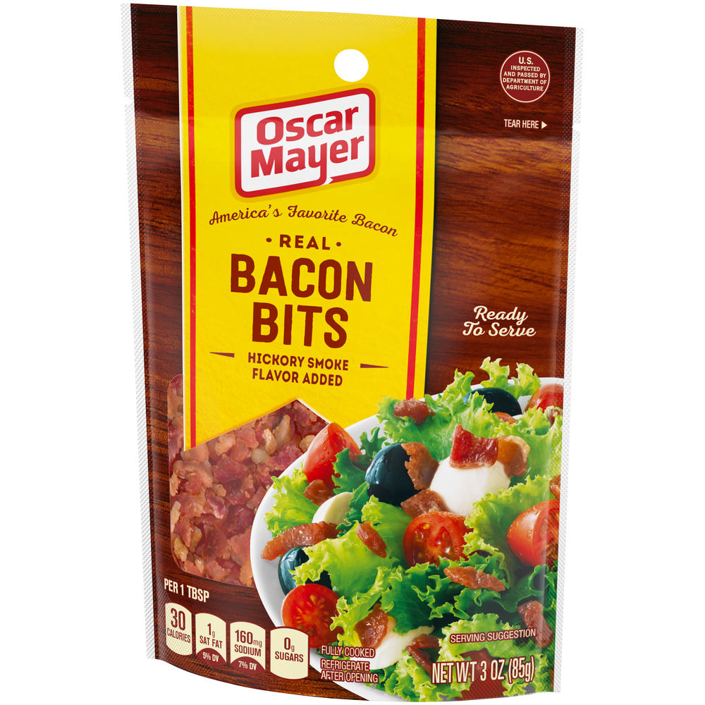 Oscar Mayer Bacon, Real, Bits, Hickory Smoke Flavor, 3 oz